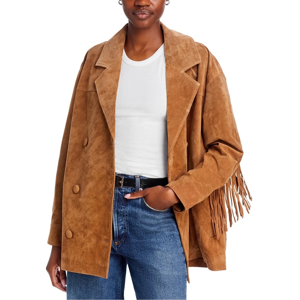 NWT Blank NYC Suede Fringe Jacket